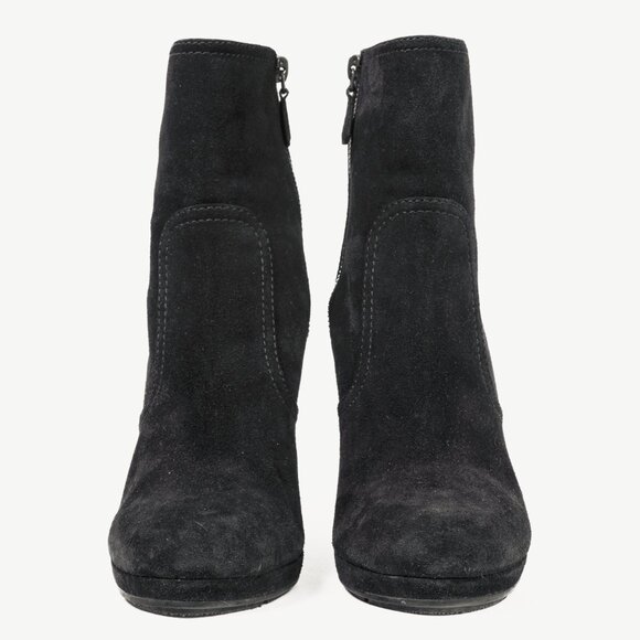 Prada Black Suede Wede Booties - Picture 2 of 10